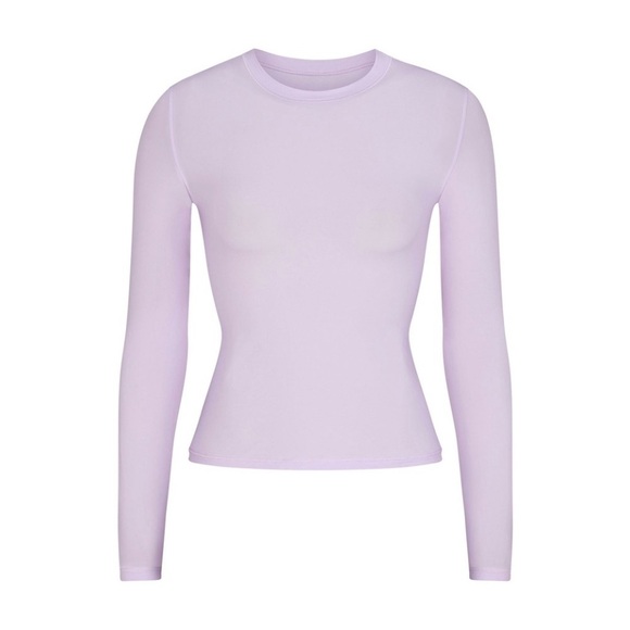 SKIMS NWT Fits Everybody Long Sleeve T-Shirt | Lilac - Picture 2 of 5